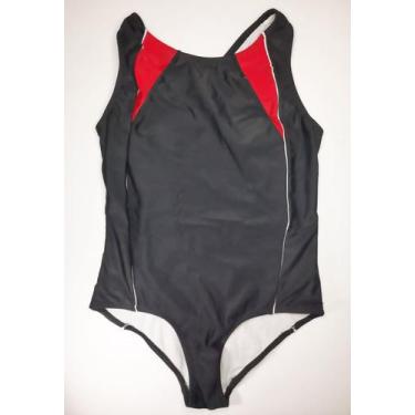 Imagem de Maiô de natação - Lado Praia, Preto, Vermelho, G