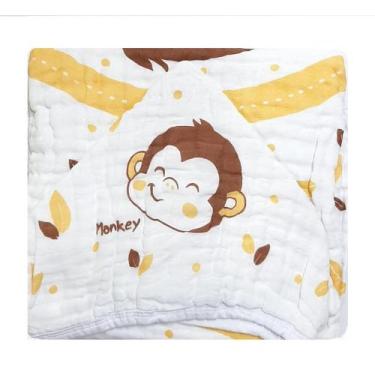 Imagem de Toalha Banho Bebe Capuz Menino Bichinhos  Filhotes Soft - Minasrey
