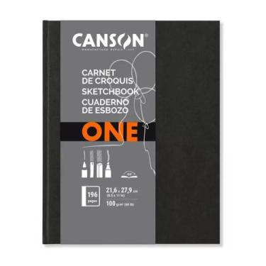 Imagem de Caderno Sketchbook Brochura 100g/m² 196 Folhas A5 21,6x27,9cm One Cans