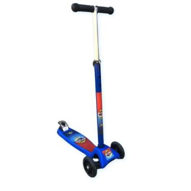 Imagem de Patinete 3 Rodas Funny Racing C/ Freio e Ajusta Altura AZUL - Art Brin