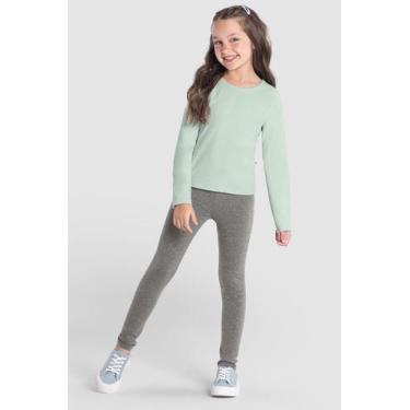 Imagem de Calça legging infantil menina em cotton Brandili, 1, Cinza