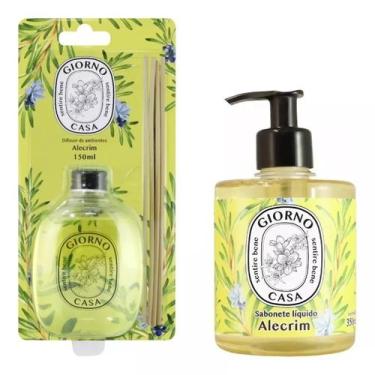 Imagem de Kit Difusor Varetas Alecrim 150ml + Sabonete Liquido 350ml - GIORNO