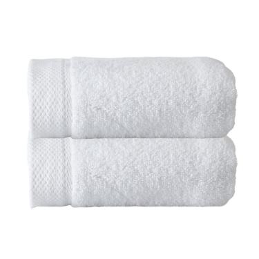 Imagem de Kit 2 Toalhas de Rosto Star Cotton 48x90CM 100% Algodão 430g-m2 Alta Absorção Branca Kacyumara