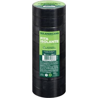 Imagem de Kit 10 Fitas Isolantes 18mmx20m Anti Chama para Isolamento Elétrico Até 600V Sulamericana Fantasias