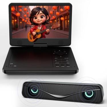 Imagem de Reprodutor de DVD portátil Magofly 12,5" com soundbar e tela HD de 10,