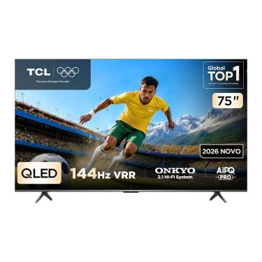 Imagem de Smart TV TCL 75 Polegadas QLED 4K P8L WiFi Bluetooth Google TV HDR10+ 144 Hz VRR 75P8L