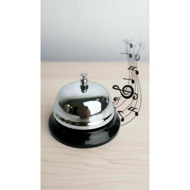 Imagem de Sino de Mesa Metal Inox para Atendimento 8cm - Congratulations Store