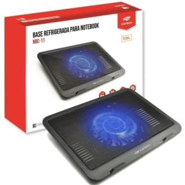 Imagem de Base Para Notebook C3tech Nbc-11 14" Usb 2.0 Leds Azul Fan 140mm Preto