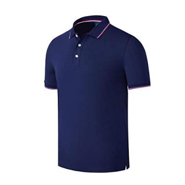 Imagem de Huicai Camisa polo Masculina de roupas de trabalho de Mangas Curtas Top masculina Casual regular Camiseta esportiva