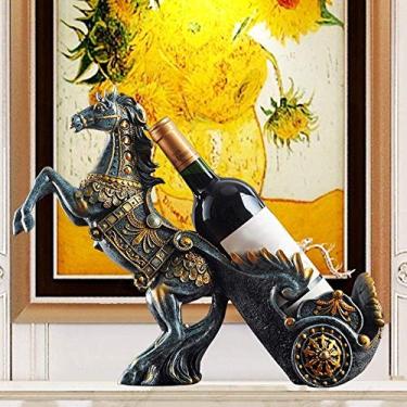 Imagem de Pkfinrd Estantes de vinhos para cavalos criativos, para decoração de sala de estar e armário de vinho