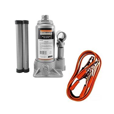 Imagem de Kit Macaco Hidráulico Garrafa 6T e Cabo Bateria 100A Starfer