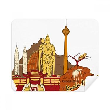 Imagem de Malaysia Kuala Lumpur Pano de limpeza para aquarela Limpador de tela 2 peças Tecido de camurça