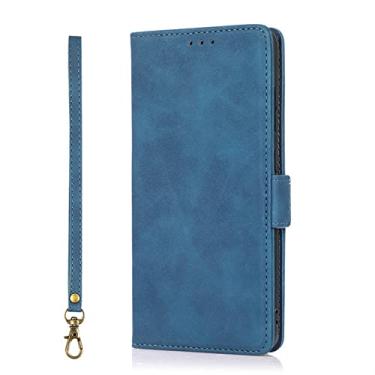 Imagem de Carteira Flip Carteira Para Samsung Galaxy A52 A72 A12 A22 A32 A51 A71 A02 S A42 A82 F62 Couro Suporte de Livro Bolsas de Telefone Capa, Azul, Para Galaxy F62 M62