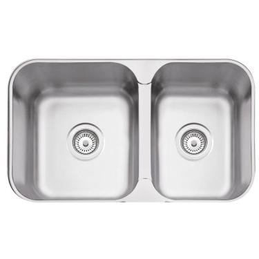 Imagem de Cuba de embutir/sobrepor Tramontina Isis 2C 34-28 BS em Aço Inox acetinado 69x40 com 2...