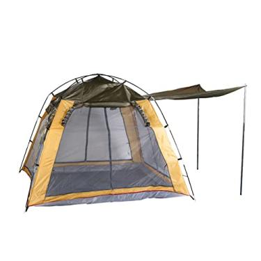 Imagem de Tenda leve para mochila, barraca de acampamento impermeável ultraleve, tamanho grande tenda fácil configuração para família, ar livre, caminhadas e montanhismo, amarelo, 2,2 x 2,2 x 1,7 m