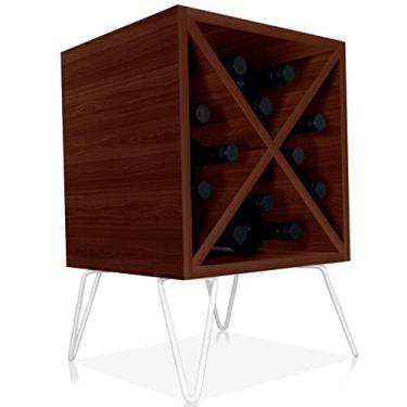 Imagem de Suporte Adega De Vinho Santiago Madeira MDF 12 Garrafas - Branco Villandry