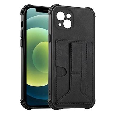 Imagem de Carteira com suporte magnético para iPhone 13 12 Mini 11 Pro Max SE 2020 Porta-cartões de couro tampa traseira para iPhone X Xs Xr 7 8 Plus, preto, para iPhone 7