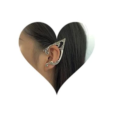 Imagem de Asphinien Brincos de orelha de elfos góticos, 2 peças, piercing, cartilagem, alpinista, retrô, prata, punk, hip hop, clipes, brincos de declaração de presente para mulheres