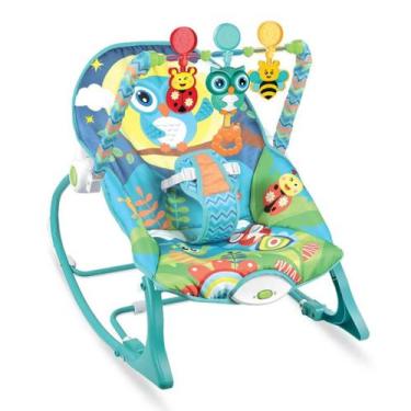Imagem de Cadeira Encantada De Descanso E Balanço 3 Em 1 Coruja Azul - Color Bab
