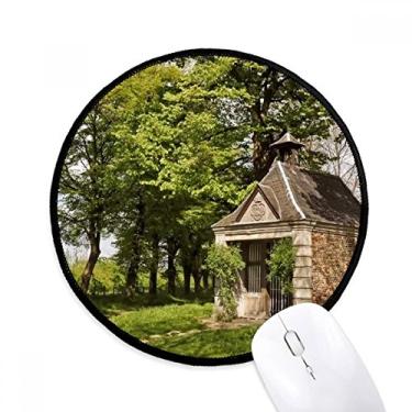 Imagem de Green House Tapete redondo para computador com cenário de natureza e ciência florestal