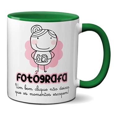Imagem de Caneca Fotógrafa Um Bom Clique Eterniza Os Momentos Presente (Verde)