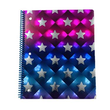 Imagem de Caderno espiral iluminado da University of Style ~ estrelas brilhantes (20,32 cm x 26,67 cm; 70 folhas, 140 páginas)