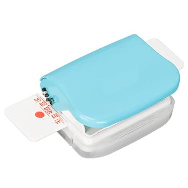 Imagem de Mini Máquina De Encadernação, Máquina De Encadernação Manual Portátil Multiuso 6 Furos Máquina De Encadernação Cinch Para Perfuração De Páginas Internas De Folhas Soltas A4 B5 A5(Azul claro)