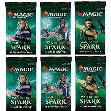 Imagem de 6 (Six) Booster Packs of Magic: The Gathering: War of The Spark (6 Pack - WAR Booster Draft Lot)
