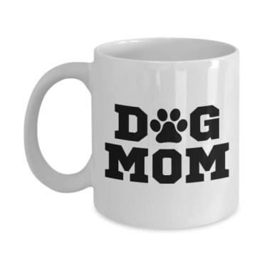 Imagem de SpreadPassion Caneca de café para mãe de cachorro, presentes para mãe de cachorro, presentes para mãe de cachorro, caneca de mãe de cachorro para mulheres, ideia de presente de dia das mães, ideia de presente de cesta de Natal de aniversário