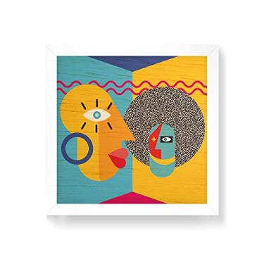 Imagem de Arte Maníacos Quadro decorativo com moldura caixa branca em Madeira - Paixão Entre Paredes - 30x30cm