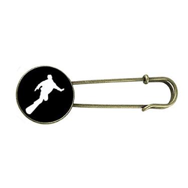 Imagem de Skateboarding Sport Black Outline Retrô Broche de Metal Clipe Joias