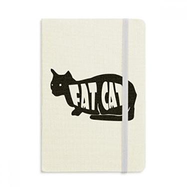 Imagem de Caderno de gato preto com desenho de gato natural oficial de tecido capa dura diário clássico