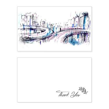 Imagem de Prédio moderno arranha-céus Overpass cartão de agradecimento aniversário aniversário lembrança casamento agradecimento