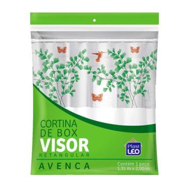 Imagem de Cortina De Box Vinil Com Visor Retangular Estampada - Plastleo