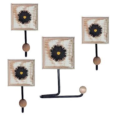 Imagem de Kit Banheiro 3 Toalheiros E 1 Porta Papel Higiênico Branca (Preto)