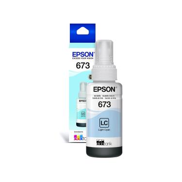Imagem de Refíl Epson T673 Ciano Claro, 70ml, Para Impressoras L800 / L805 / L810 / L850 / L1800 - T673520AL