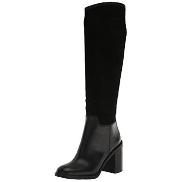 Imagem de Franco Sarto Bota feminina de cano alto com rebite em L, Preto, 5