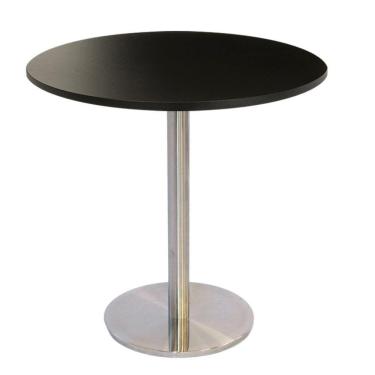 Imagem de Mesa Bistrô Beta 112,50 Cm (Altura) Com Tampo Em Mdp Redonda 80 Cm Preto