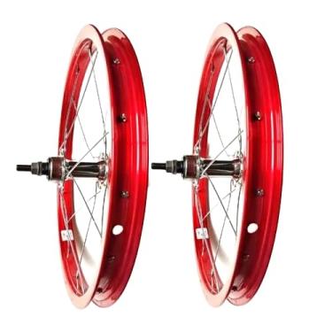 Imagem de Par de Rodas bicicleta aro 16 infantil Vermelho S/Catraca (Montada).