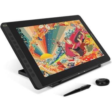 Imagem de HUION Mesa digitalizadora Kamvas 16 com tela totalmente laminada, com Stylus sem bateria, suporte ajustável com 10 teclas de atalho ajustável, tela de caneta de 15,6 polegadas