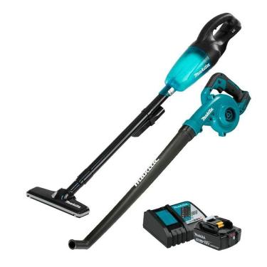 Imagem de Kit Aspirador A Bateria Makita 18V Dcl180Zb + Soprador 18V