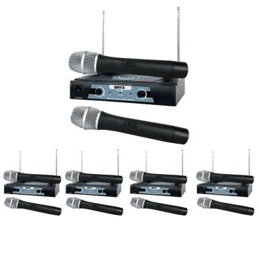 Imagem de Kit 5 Microfones sem Fio TK-V202 VHF Onyx