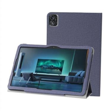 Imagem de Qiawum Capa para tablet CHUWI HI10 XPro Tablet PC 10,1 polegadas, capa protetora dobrável de couro PU premium com suporte dobrável para tablet CHUWI HI10XPro 10,1 polegadas (azul)