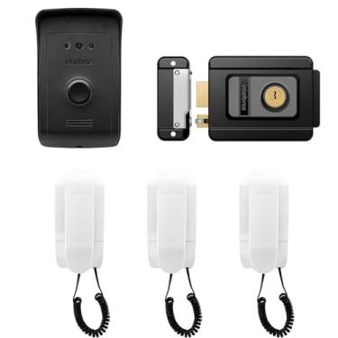 Imagem de Interfone Intelbras Campainha Porteiro Residencial 3 Extensões de Audio e Fechadura