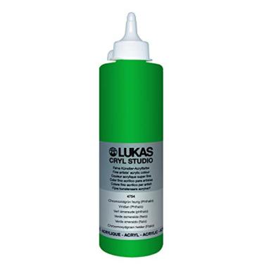 Imagem de Lukas Cryl Studio Artist Acrylics - Qualidade profissional, tintas de secagem rápida - Viridian (ftalo) frasco de 500 ml