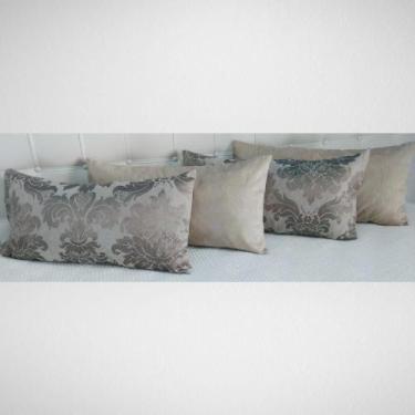 Imagem de Kit 4 Almofadas Decorativas Retangular Sued Jacquard Cheias - INGRID B