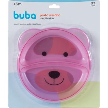 Imagem de Prato Buba Com Divisoria Ursinho Rosa