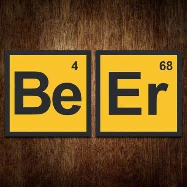 Imagem de Placa Decorativa De Cerveja - Beer Bar Barbearia (27X27) - Sinalizo.Co