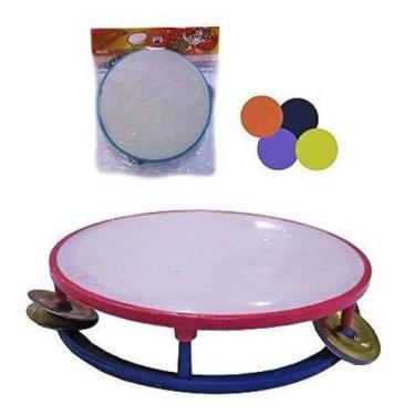 Imagem de Pandeiro Infantil Grande 19Cm De Ø Na Solapa - Amar E