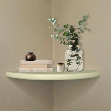 Imagem de Prateleira de Canto de Parede Colorido em Mdf Laqueado Cor:AMARELO BAUNILHA;Tamanho:20X20 CM